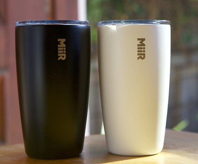 MiiR Insulated Tumbler with Press-On Lid, Black, 8oz