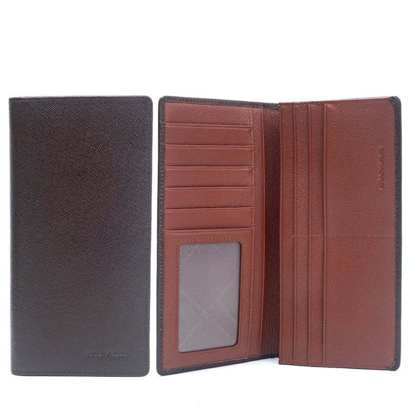 CUMAR 真皮/皮夾/ CROSS 防盜刷 長夾 - 銀包 - 真皮 咖啡色