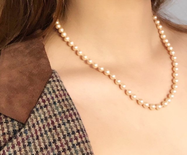 1970's Long Faux Pearl Necklace - 70s does 20s Jewelry - 70's Accessories