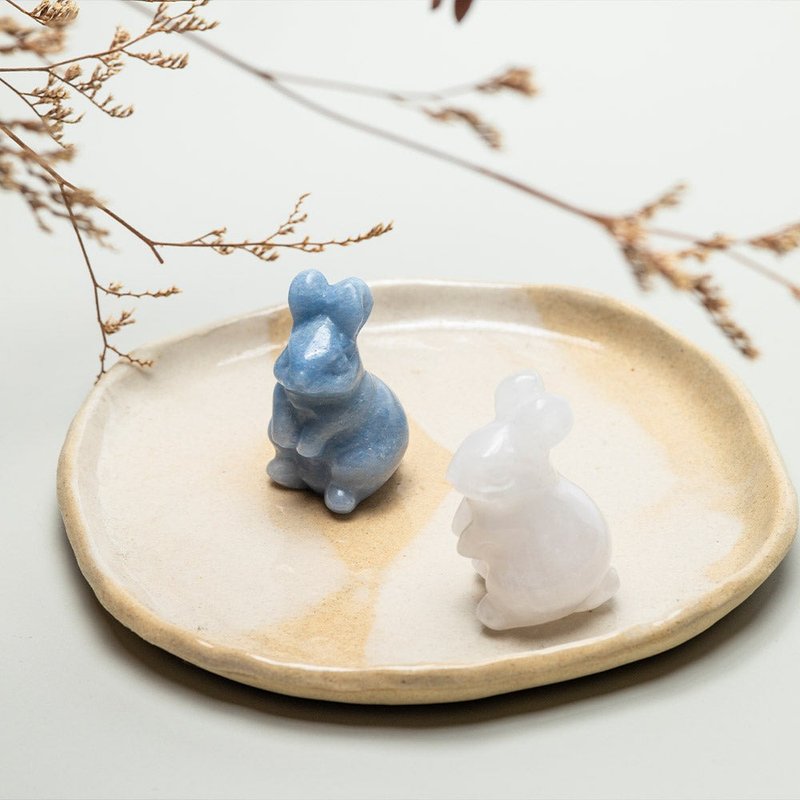 【Montagne】USAGI | Peace Rabbit | Blue Aventurine Doll - น้ำหอม - คริสตัล สีน้ำเงิน