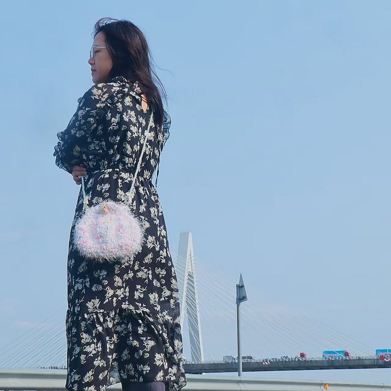 手工編織HANDMADE BAG 手混線云朵款式手提包斜挎包 - 側背包/斜背包 - 其他材質 