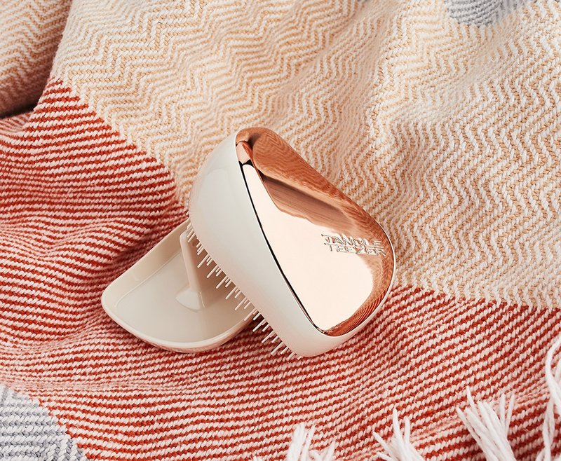 TANGLE TEEZER 利物浦攜帶梳 玫瑰金白 - 彩妝刷具/鏡子/梳子 - 樹脂 
