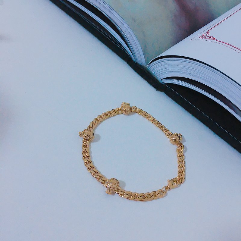 Japanese Material Brass Necklace Bracelet - Bracelets - Other Metals Gold