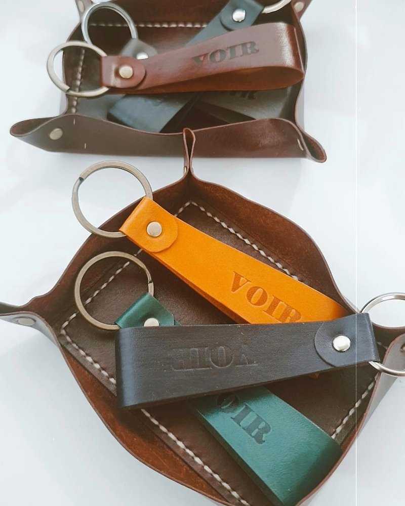 VOIR Minimalist Slim Keyring - Keychains - Genuine Leather Multicolor