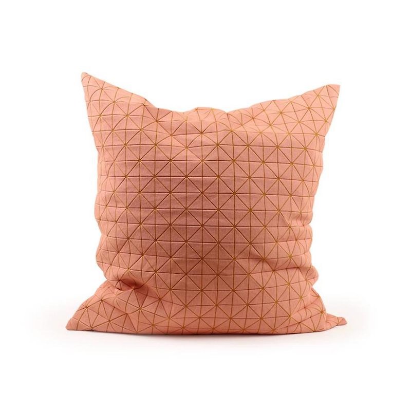 Mikabarr Geo origami Pillow M Pink - หมอน - ผ้าฝ้าย/ผ้าลินิน สีแดง