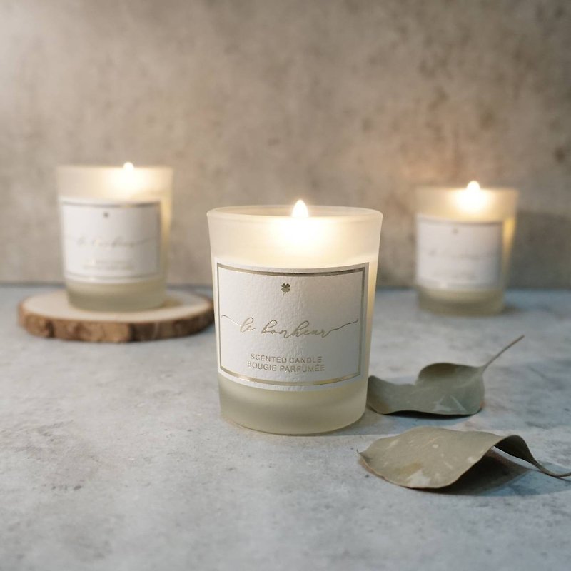 French fragrance [le bonheur] natural soybean Wax small candle exchange gift wedding partner - น้ำหอม - ขี้ผึ้ง 