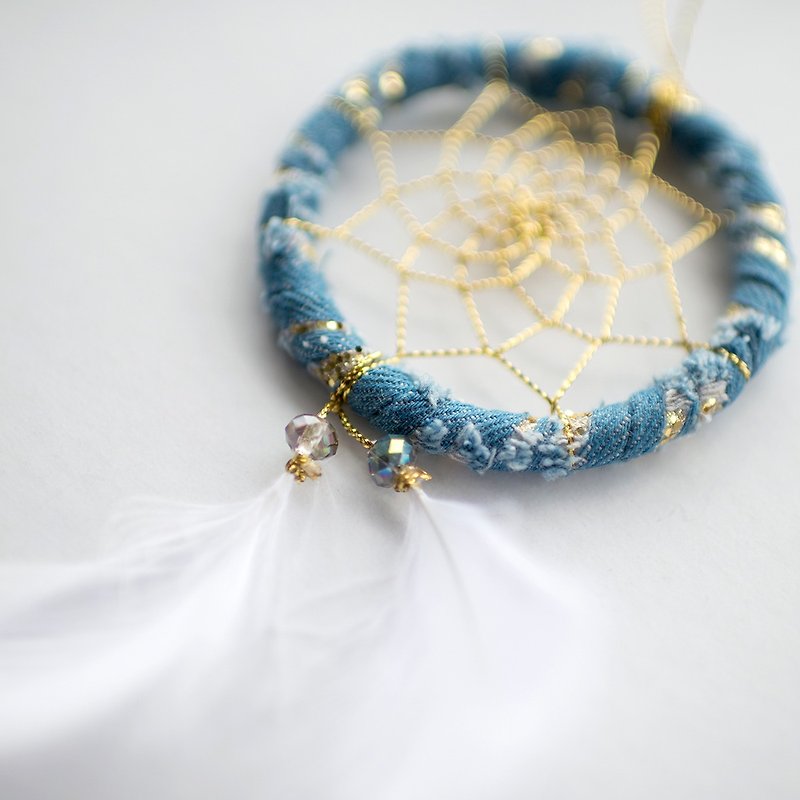 Dream Catcher Material Pack 8cm - Denim's Gold Small Fresh (Dening Style Series) - Other - Other Materials 