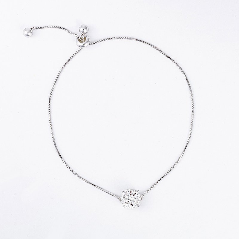 AMARA シャイニーラウンドモアッサナイトブレスレット 誕生日 バレンタイン クリスマス 結婚祝い ギフト - ブレスレット - その他の素材 