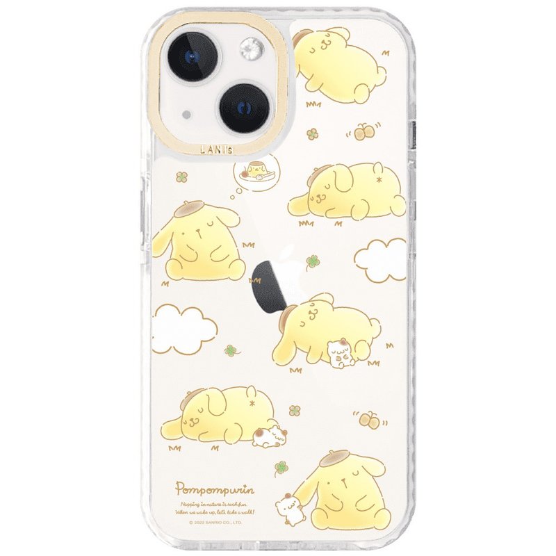 Lazy day - Pudding Dog co-branded iPhone 14 13 12 pro max authorized by Sanrio - Phone Cases - Eco-Friendly Materials Multicolor