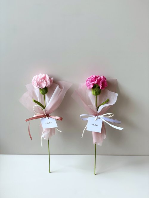 Forever カーネーション ニット フラワー 手編み 造花 お花 qhua006_1.jpg