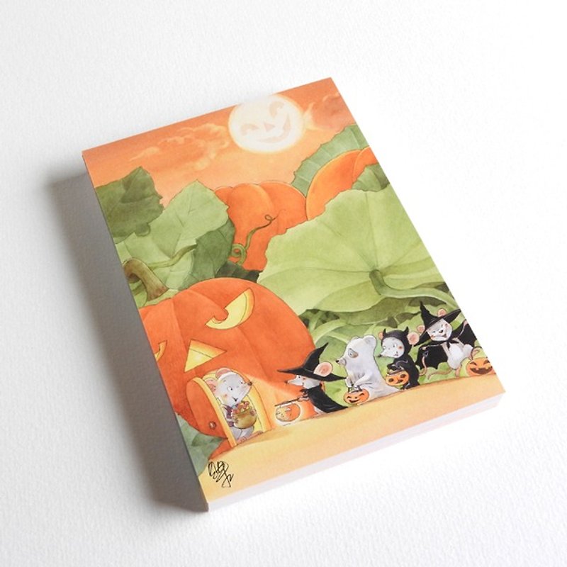 Bagel illustration postcard - Halloween party - Cards & Postcards - Paper Orange