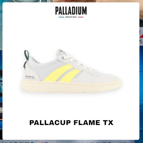 PALLADIUM PALLADIUM PALLACUP FLAME TX 復古休閒鞋 灰黃 74486