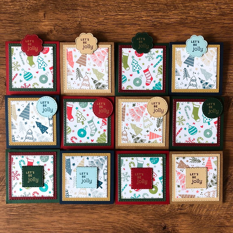 Christmas Mini Card Mini Pattern - Cards & Postcards - Paper Multicolor