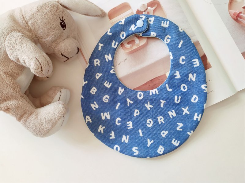 【Shipping within 5 days】Slobber Monster Series Waterproof Bibs English Letter Back Buckle Bibs Slobber Tissue - Bibs - Cotton & Hemp Multicolor