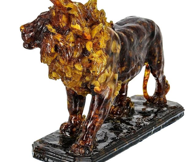 ライオン、の金属製彫刻 2個セット 真鍮、獅子、壁飾り