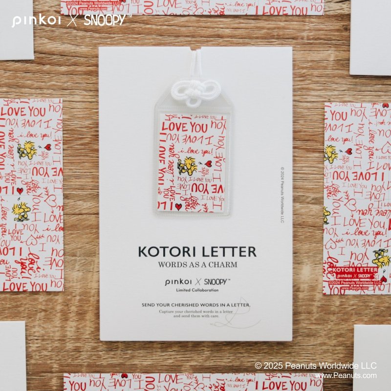【Pinkoi x SNOOPY】SNOOPY × KOTORI LETTER(Charm Letter)  Red Ver. - 卡片/明信片 - 紙 