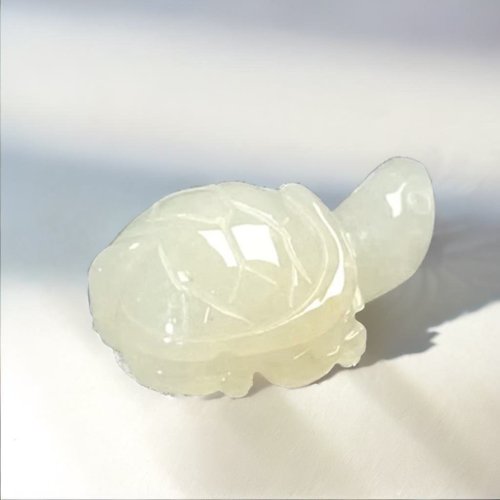 瓔珞珠寶盒 E.L.Jewelry Box 【吉祥‧長壽】冰種黃翡翡翠烏龜擺飾 | 天然緬甸玉翡翠A貨| 送禮