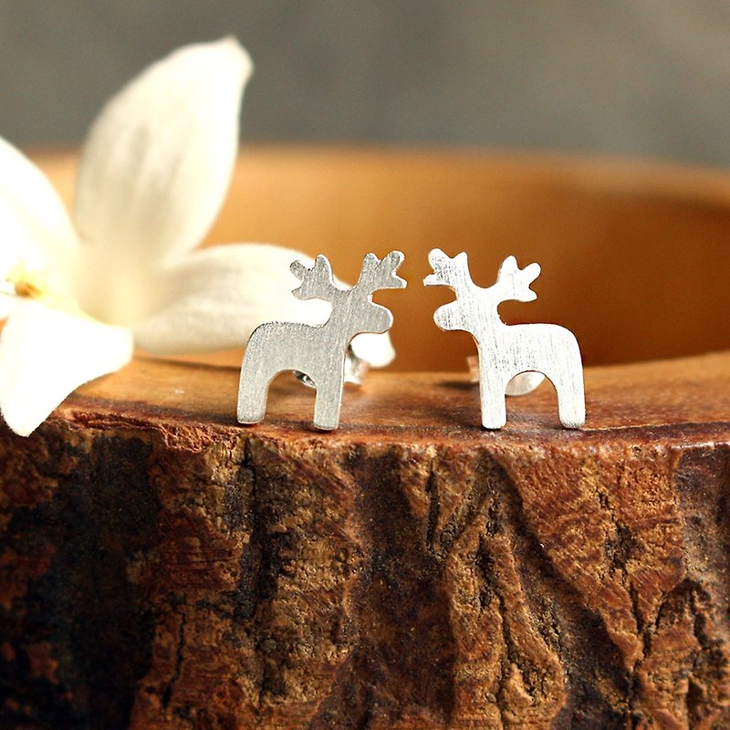 Reindeer - Handmade Silver Earrings / Animal Earrings / Sterling Silver - Earrings & Clip-ons - Sterling Silver 