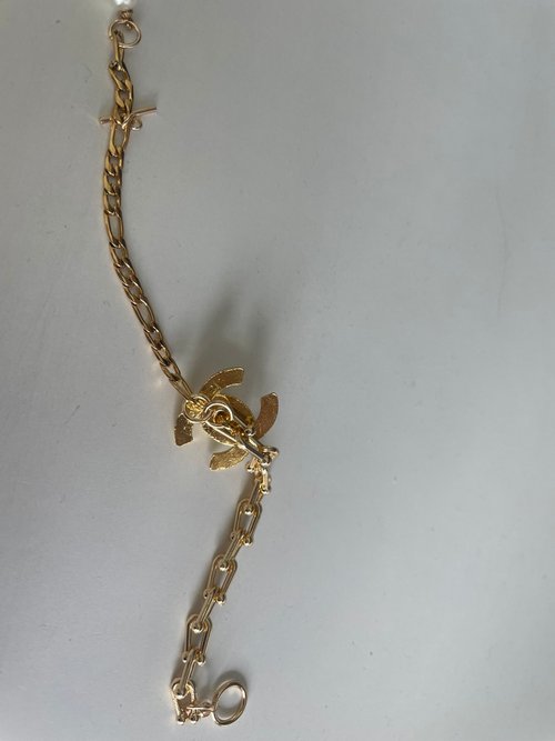 オールド ユニークリンクブレスレット 14K