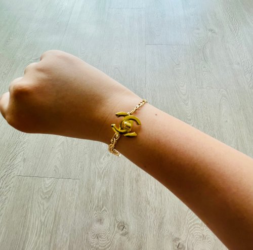 オールド ユニークリンクブレスレット 14K
