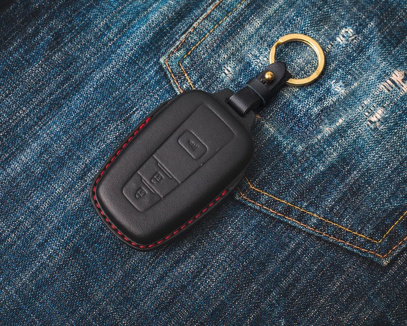 豐田 TOYOTA Yaris RAV4 Camry 汽車鑰匙包鑰匙皮套 - 鑰匙圈/鑰匙包 - 真皮 黑色