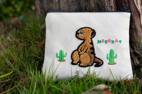 DND city beauty 立體刺繡零錢包【狐獴】仙人掌狐獴 可愛 萬用零錢包