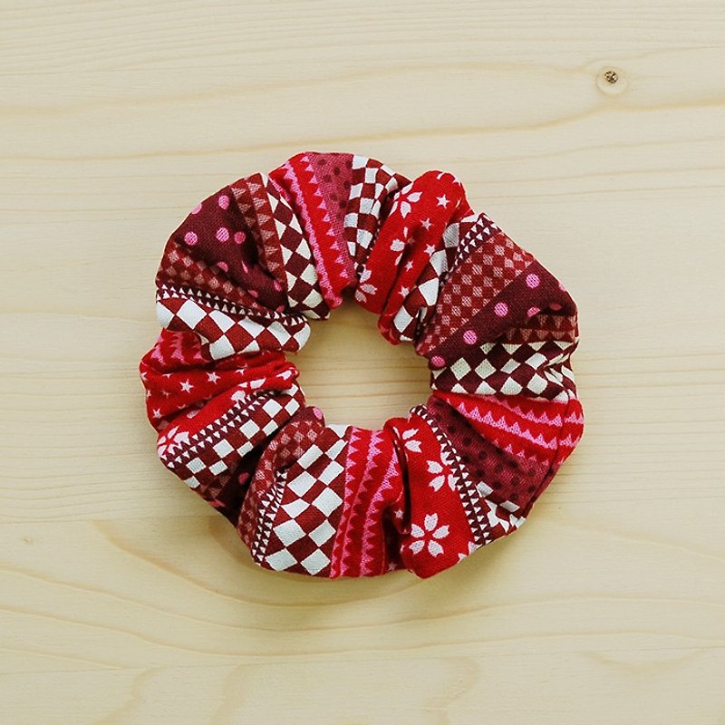Simple style hair bundle _ red - Hair Accessories - Cotton & Hemp Red
