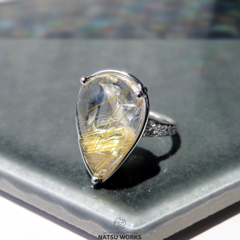 ルチル クォーツ リング / Rutile Quartz Ring - 戒指 - 寶石 黃色