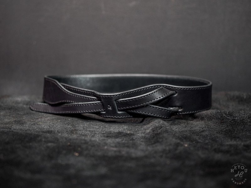 Buckleless Leather Belt Buckleless Leather Belt Black - Belts - Genuine Leather Black