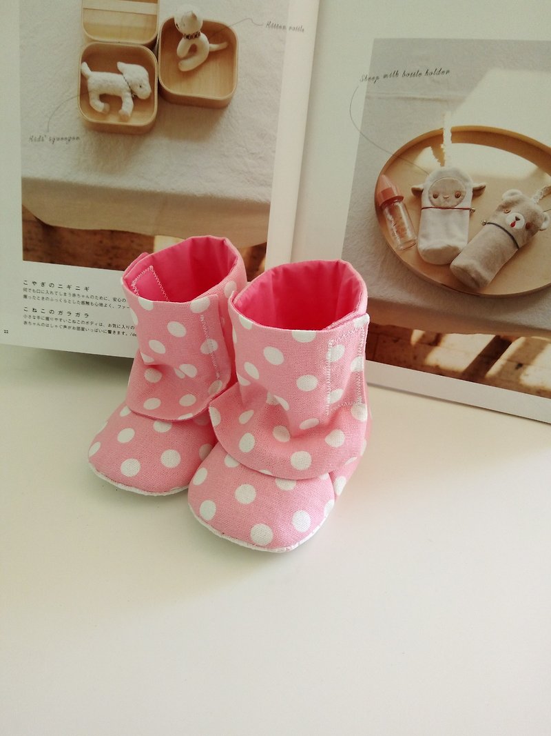 Foundation Little Baby Boots Moon Gift 11/12 - รองเท้าเด็ก - ผ้าฝ้าย/ผ้าลินิน สึชมพู