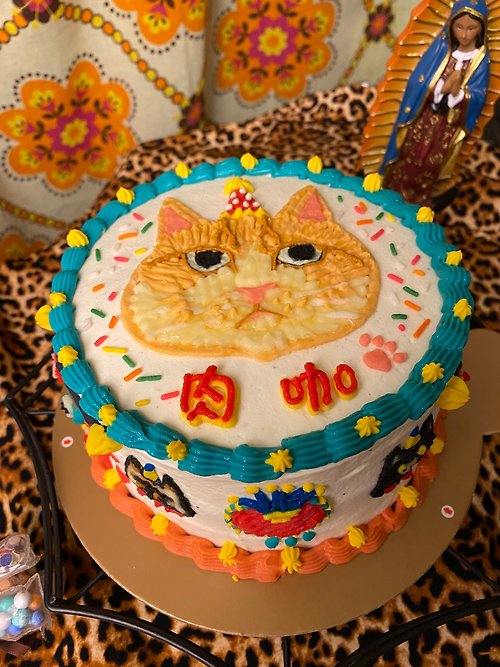 KoKoMi sweets 【客製化蛋糕】墨西哥亡靈節風格貓咪蛋糕 生日蛋糕 戚風蛋糕
