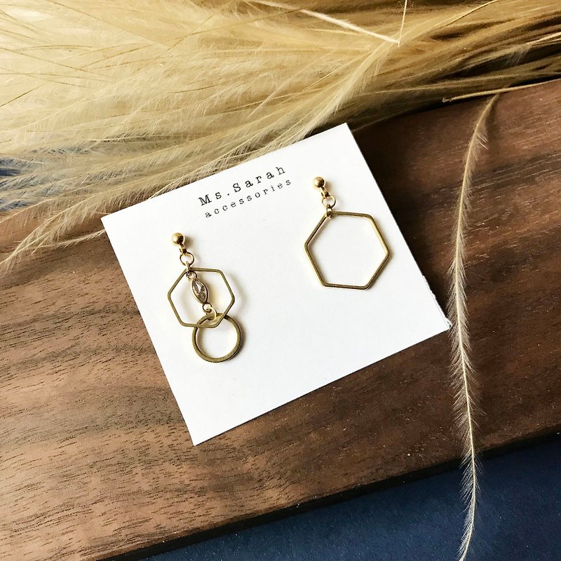 Bronze earrings _ gradient (folder can be changed) - Earrings & Clip-ons - Copper & Brass Gold