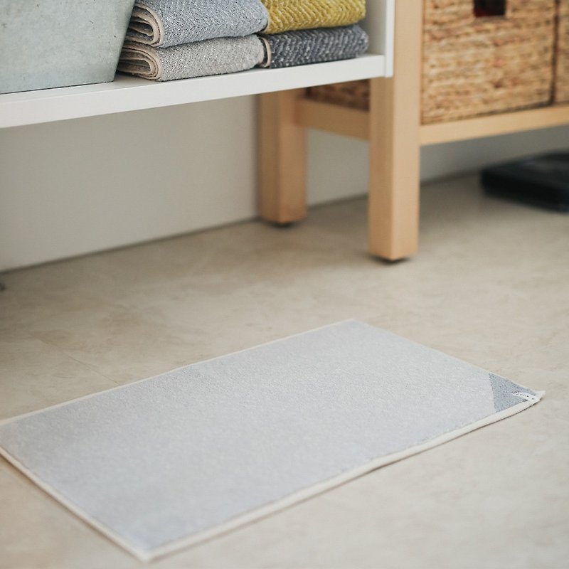 [Kobo Weaving Base] SUFFICE Cotton and Linen Blended Two-Color Quick-drying Bath Mat - 4 Colors in Total - พรมปูพื้น - ผ้าฝ้าย/ผ้าลินิน หลากหลายสี