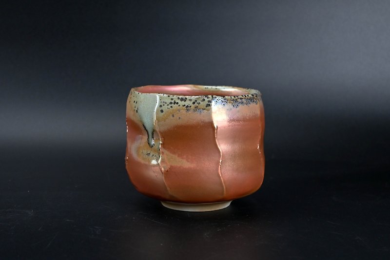 Irregularly cut tea bowls, wood fired tea bowls for making tea [Zhenlin Ceramics] - Teapots & Teacups - Pottery 