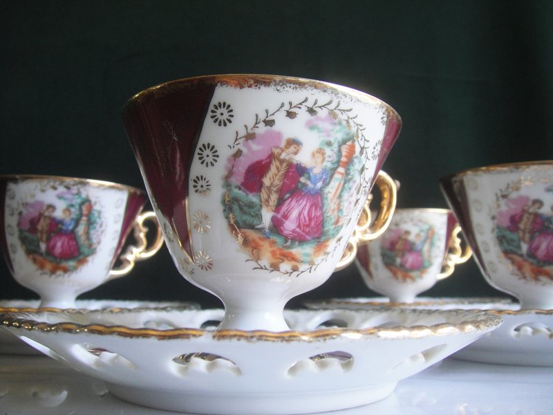 【老時光 OLD-TIME】早期日本製古典精美茶具組(一杯一盤為一組 - 擺飾/家飾品 - 其他材質 