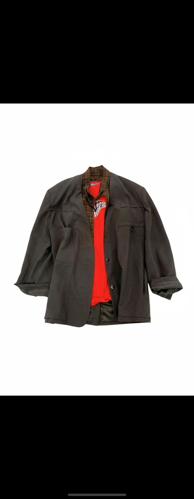 2025fw 假兩件西裝外套 - 女大衣/外套 - 其他材質 