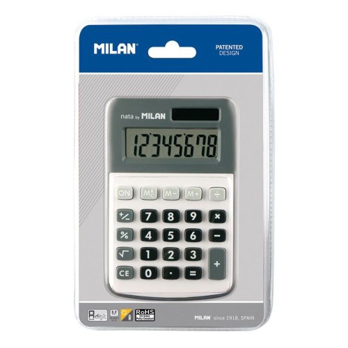 MILAN 西班牙百年經典文具 MILAN ML05系列 簡約計算機(8位數) 灰