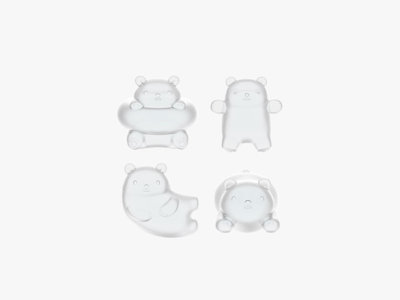 Bac Bac Ice Maker - Lazy bear shape in the pool. - Other - Silicone Transparent