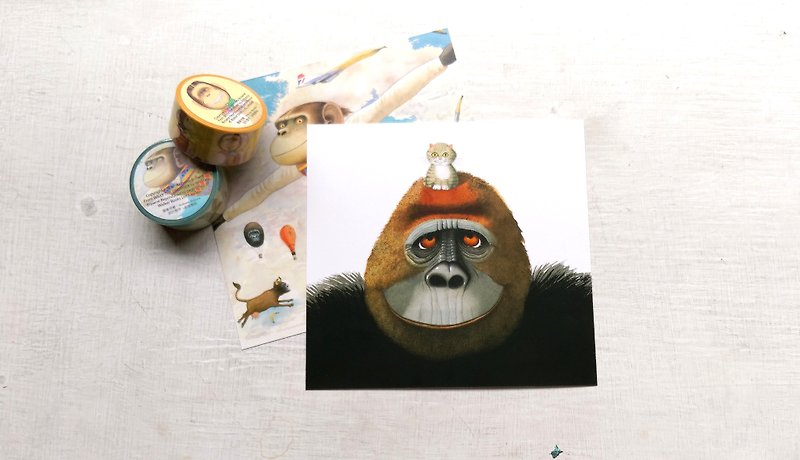 Anthony Brown - gorillas and little stars - Postcard - การ์ด/โปสการ์ด - กระดาษ 