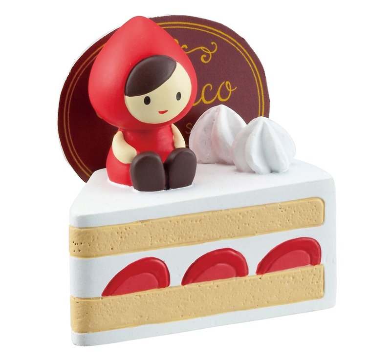 【日本Decole】Otogicco系列 療癒系小紅帽卡片夾/MEMO夾★草莓奶油蛋糕 - 文件夾/資料夾 - 其他材質 白色
