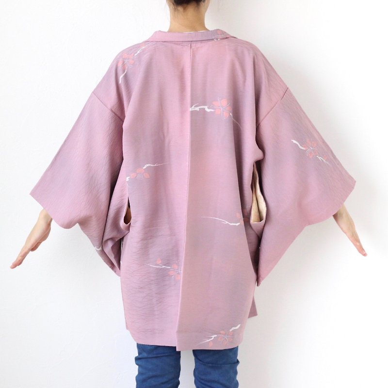 floral branch kimono, traditional kimono, kimono jacket, asian clothing /3710 - Women's Casual & Functional Jackets - Polyester Purple