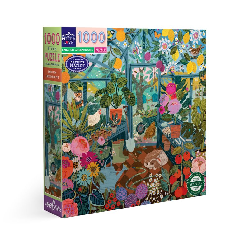 eeBoo 1000片拼圖 -  English Greenhouse 英式溫室 - 拼圖 - 紙 多色