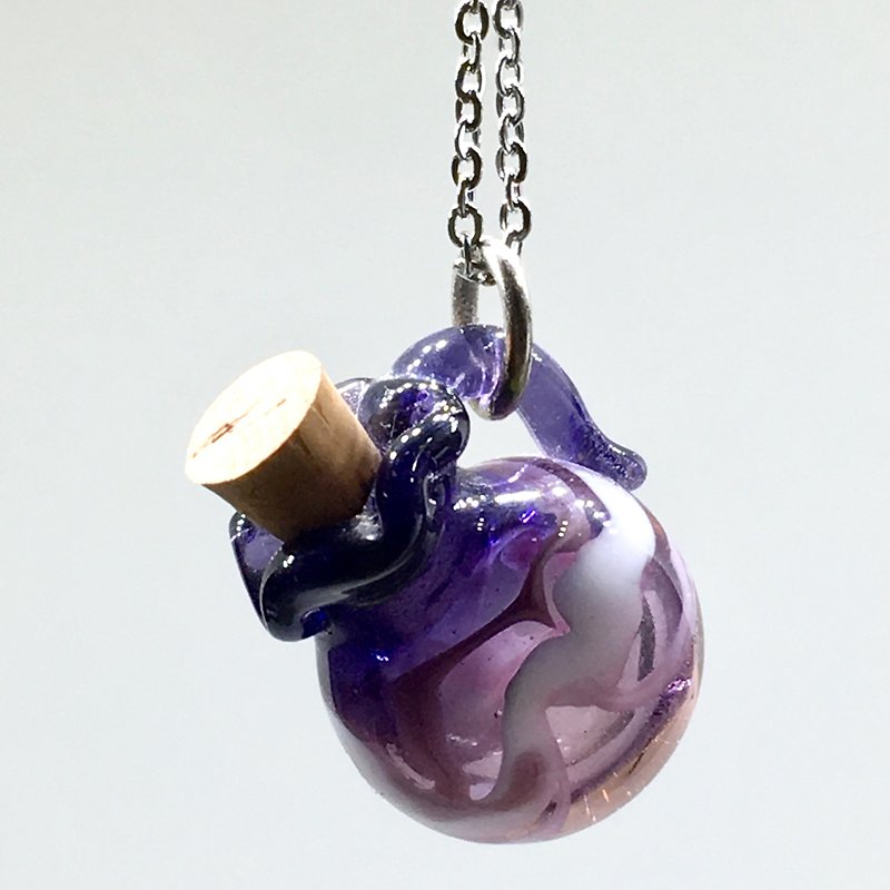 紫色系漸層琉璃香氛瓶 - 香氛/精油/擴香 - 玻璃 紫色