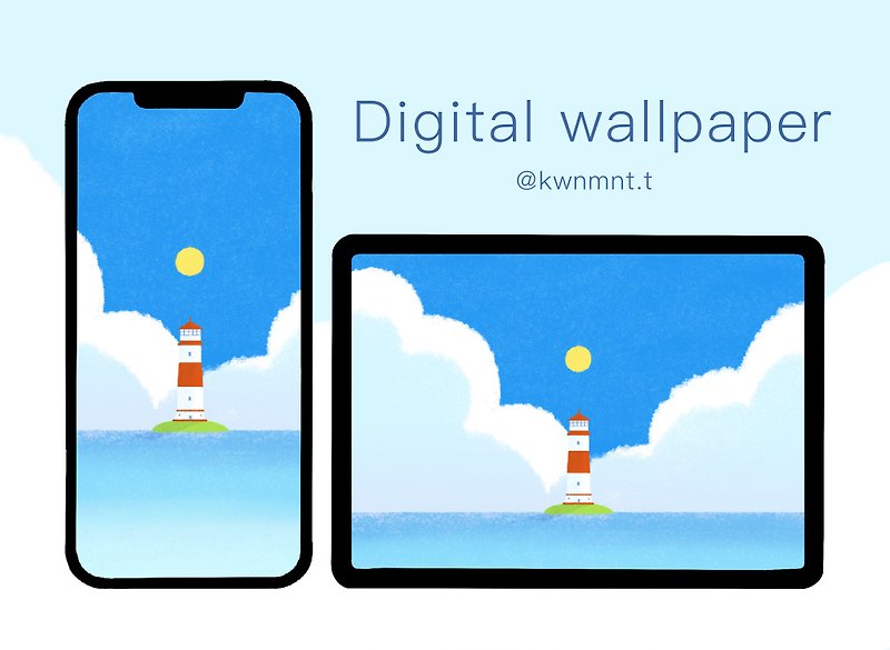 Digital wallpaper | Lighthouse | Electronic file - วอลเปเปอร์/สติกเกอร์/ไอคอนแอป - วัสดุอื่นๆ 
