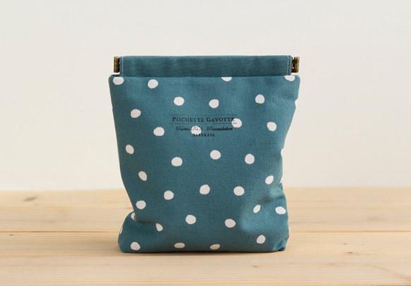 Charger case, Cosmetic pouch, Ditty bag, Make-up Case, Travel pouch / Polka dot teal blue - Toiletry Bags & Pouches - Other Materials Blue