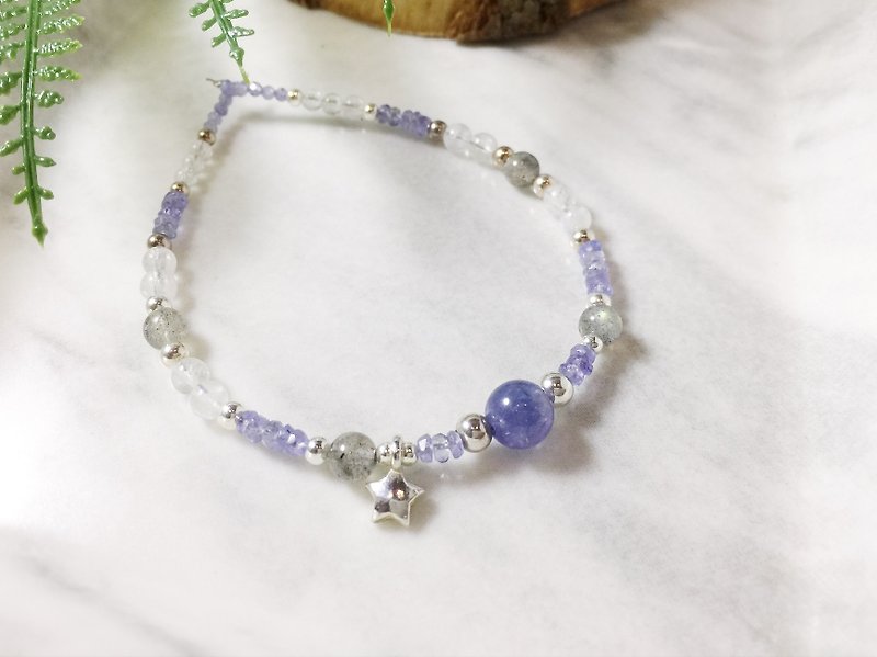 MH sterling silver natural stone custom series_Supernova_丹泉石 - Bracelets - Crystal Purple