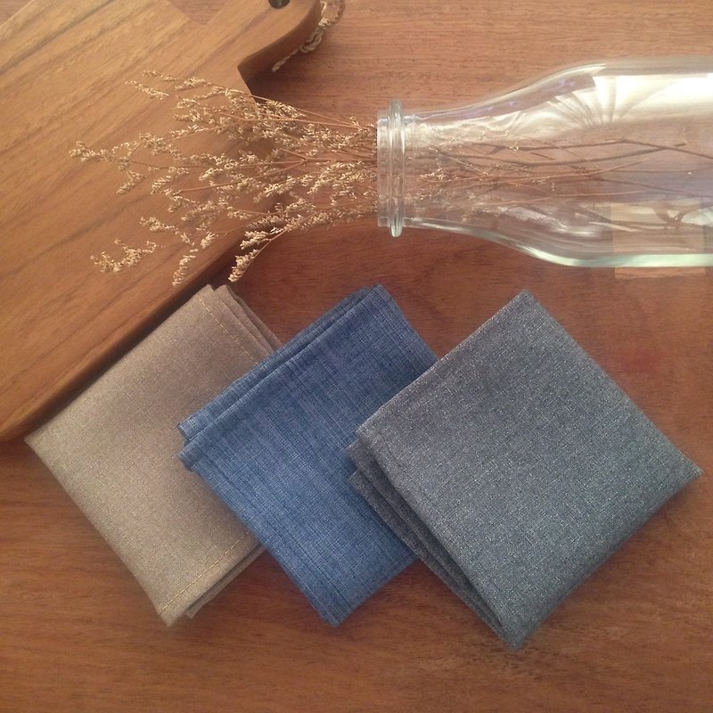 Pocket Square Set 4 - Basic - อื่นๆ - ผ้าฝ้าย/ผ้าลินิน สีใส