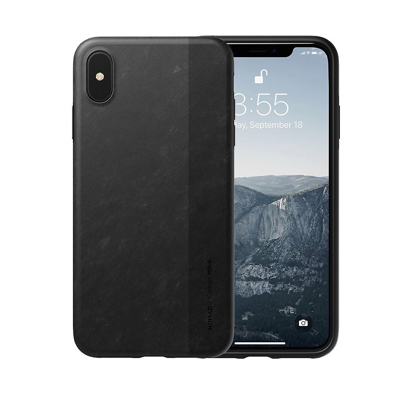US NOMAD-iPhone X carbon black protective case (855848007632) - เคส/ซองมือถือ - วัสดุอื่นๆ สีดำ