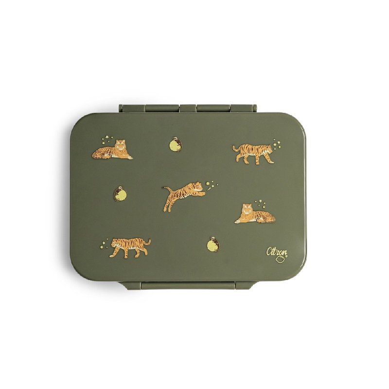 Fast Shipping【Citron】Lunch Box_Naughty Tiger - Children's Tablewear - Other Materials Green