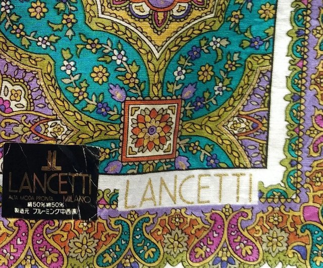 Lancetti ヴィンテージ スカーフ レディース フローラル ロイヤル